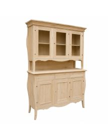 CRISTALLIERA SAGOMATA 3 ANTE 3 CASSETTI GREZZO 151x50x214 (3088+3089)