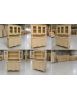 CRISTALLIERA SAGOMATA 3 ANTE 3 CASSETTI GREZZO 151x50x214 (3088+3089)