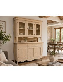CRISTALLIERA SAGOMATA 3 ANTE 3 CASSETTI GREZZO 151x50x214 (3088+3089)