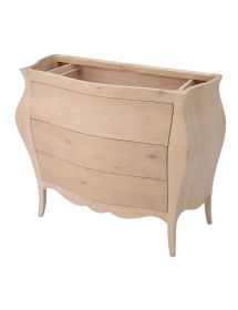 MOBILE BAGNO BOMBATO 3 CASSETTI GREZZO  L.118 P.55 H.82