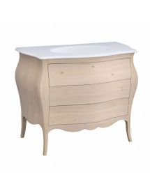 MOBILE BAGNO BOMBATO 3 CASSETTI GREZZO L.118 P.55 H.82