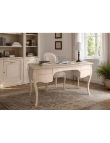 MOBILI 2G - SCRIVANIA CLASSICA LEGNO 4 CASSETTI GREZZA L.160 P.80 H.80