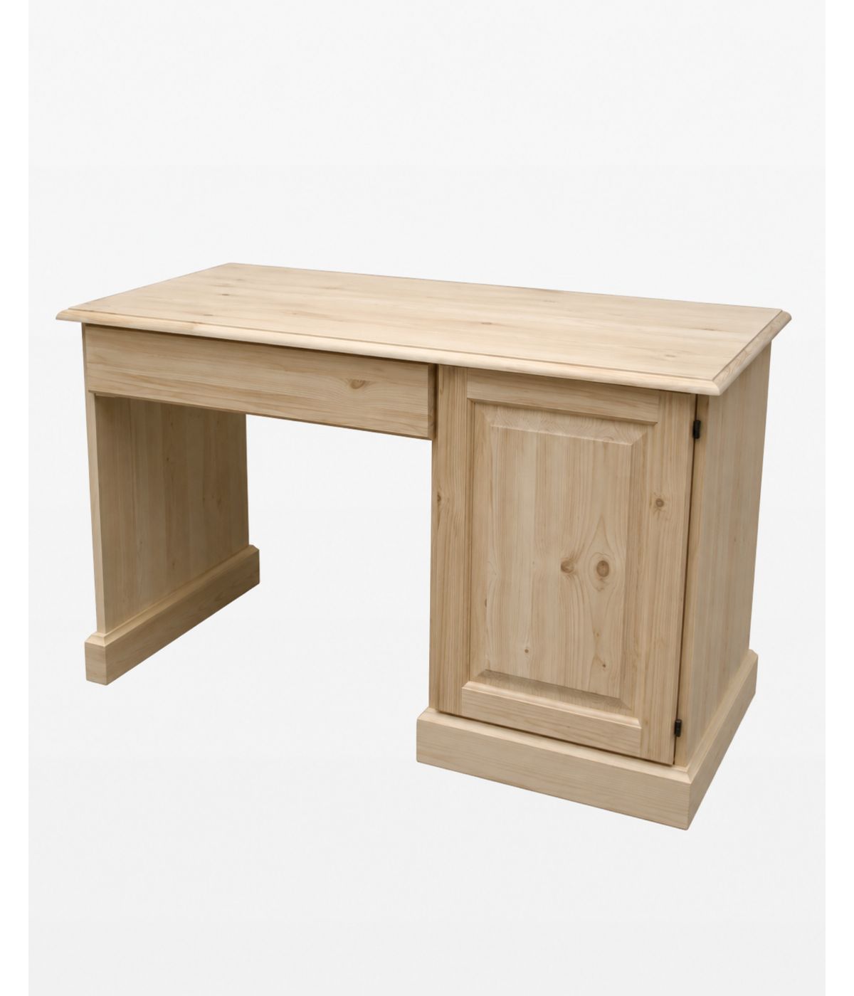 SCRIVANIA PORTA FRIGO IN LEGNO GREZZO L.125 P.56 H.80 (468)
