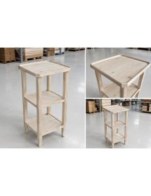 CONSOLLE/ETAGERE IN LEGNO GREZZO L.40 P.40 H.81 (3121)