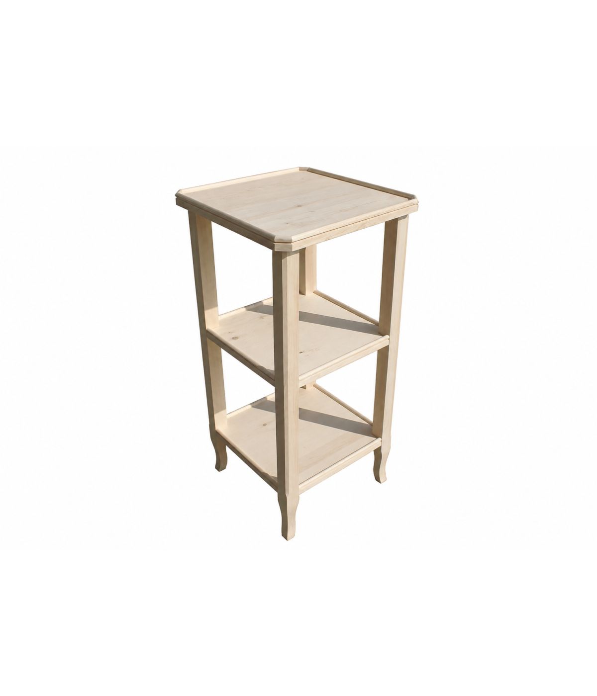 CONSOLLE/ETAGERE IN LEGNO GREZZO L.40 P.40 H.81 (3121)