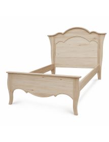 Letto 1 piazza e mezza arte povera legno grezzo 157x211x119