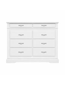 COMÒ  8 CASSETTI IN LEGNO LACCATO BIANCO L.150 P.53 H.102 (3008)