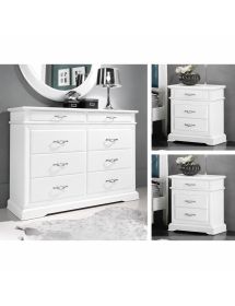 COMÒ  8 CASSETTI IN LEGNO LACCATO BIANCO L.150 P.53 H.102 (3008)