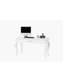 Scrivania 1 cassetto shabby legno bianco 140X65X80