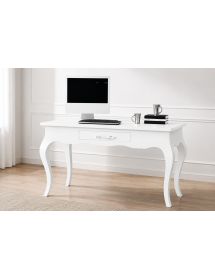 Scrivania 1 cassetto shabby legno bianco 140X65X80