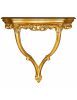 CONSOLLE BAROCCA SOSPESA IN FOGLIA ORO 58x50x23