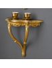 CONSOLLE BAROCCA SOSPESA IN FOGLIA ORO 58x50x23