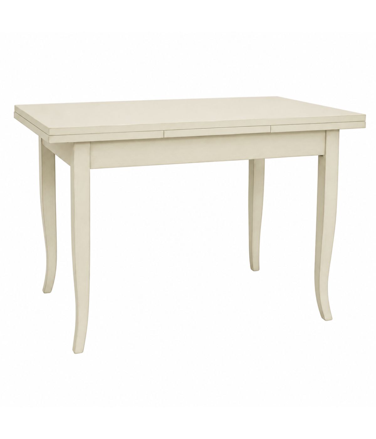 Tavolo rettangolare Allungabile Legno shabby avorio 100x70 120x80 140x80 160x85