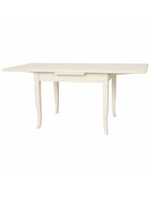 Tavolo rettangolare Allungabile Legno shabby avorio 100x70 120x80 140x80 160x85