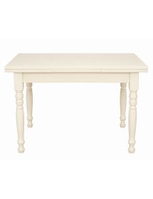 Tavolo Allungabile Legno avorio gamba tornita 100x70 120x80 140x80 160x85