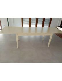Tavolo rettangolare Allungabile Legno shabby avorio 100x70 120x80 1...