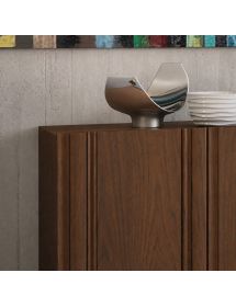 Madia Moderna 3 Ante in Legno Massello 180x48x88 cm - Credenza Soggiorno Vari Colori