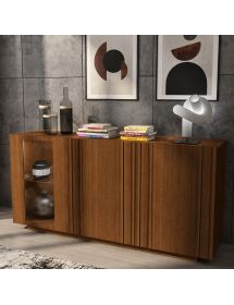 MADIA CREDENZA MODERNA LEGNO MASSELLO FRASSINO 3 ANTE 180X48X88