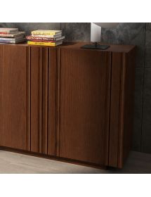 MADIA CREDENZA MODERNA LEGNO MASSELLO FRASSINO 3 ANTE 180X48X88