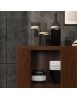 MADIA CREDENZA MODERNA LEGNO MASSELLO FRASSINO 3 ANTE 180X48X88