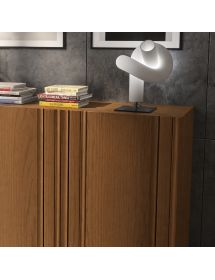 MADIA CREDENZA MODERNA LEGNO MASSELLO FRASSINO 3 ANTE 185X49X99