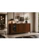 MADIA CREDENZA MODERNA LEGNO MASSELLO FRASSINO 3 ANTE 185X49X99
