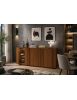 MADIA CREDENZA MODERNA LEGNO MASSELLO FRASSINO 3 ANTE 180X48X88