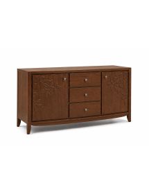 Madia Soggiorno in Legno Massello Intagliato 2 Ante 3 Cassetti 180 cm Vari Colori