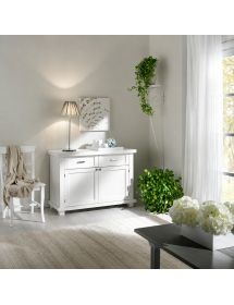 MADIA CREDENZA IN LEGNO MASSELLO 2 ANTE VARI COLORI L.120 P.45 H.83