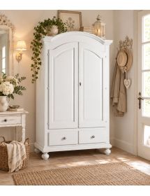 Armadio Classico 2 Ante legno bianco sporco 125x61x200