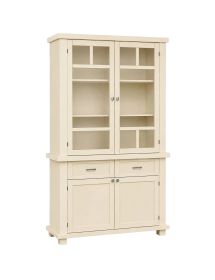 CRISTALLIERA SHABBY IN LEGNO MASSELLO 4 ANTE 2 CASSETTI VARI COLORI L.120 P.45 H.198