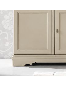 CRISTALLIERA SHABBY LEGNO MASSELLO 6 ANTE 3 CASSETTI VARI COLORI L.155 P.52 H.213