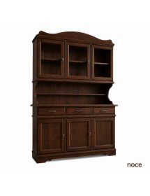 CRISTALLIERA SHABBY LEGNO MASSELLO 6 ANTE 3 CASSETTI VARI COLORI L....