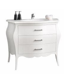Mobile Bagno 3 Cassetti Bombato Bianco vari colori  L.118 P.55 H.82