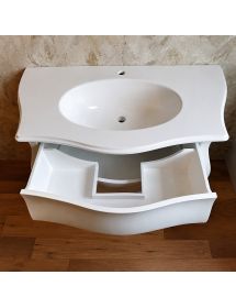 Mobile Bagno 3 Cassetti Bombato Bianco vari colori  L.118 P.55 H.82