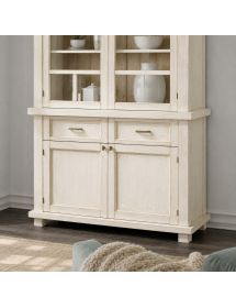 CRISTALLIERA SHABBY IN LEGNO MASSELLO 4 ANTE 2 CASSETTI VARI COLORI L.120 P.45 H.198