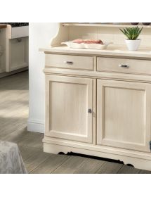 CRISTALLIERA SHABBY IN LEGNO MASSELLO 4 ANTE 2 CASSETTI VARI COLORI...