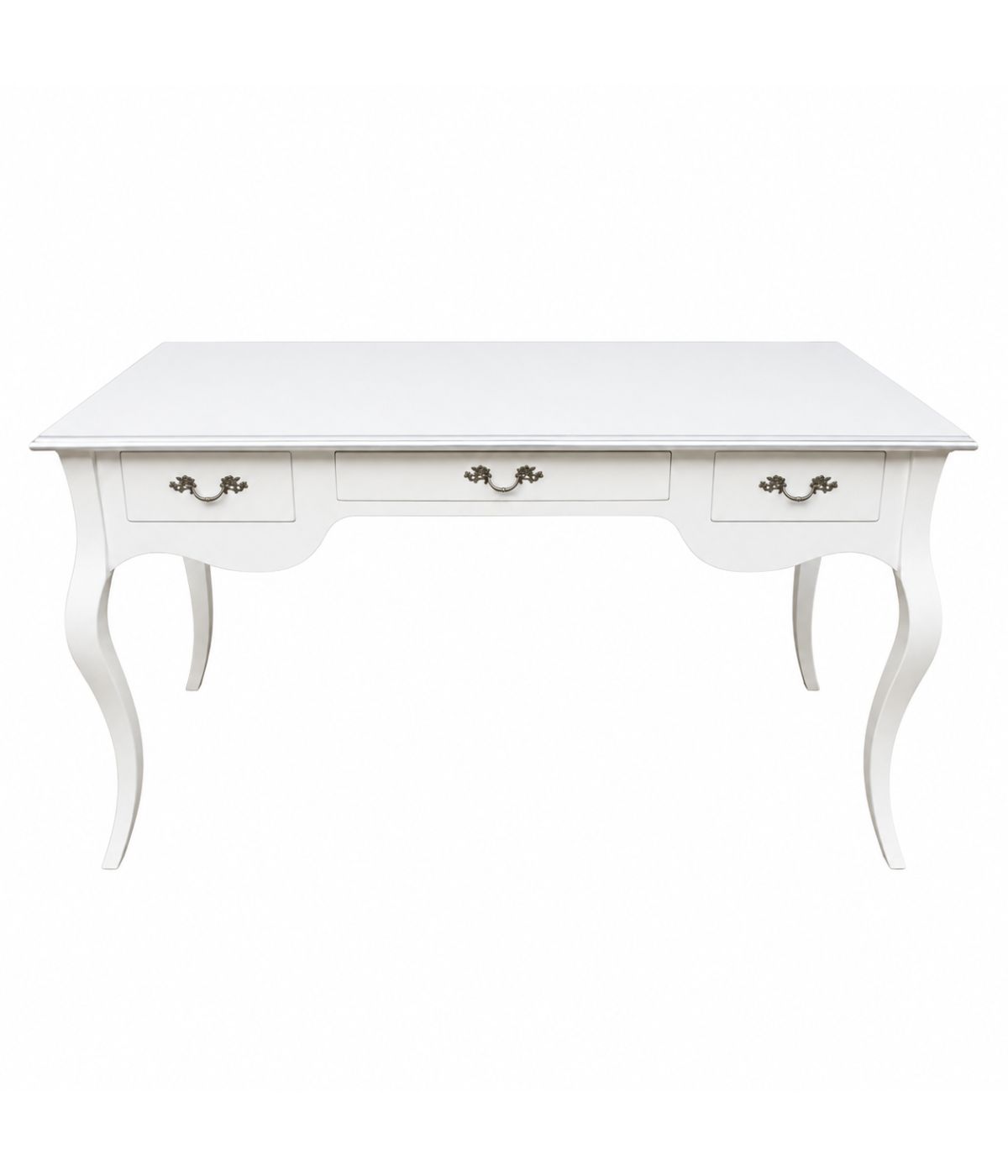 Scrivania in legno laccato bianco opaco l.150 x p.75 h.80