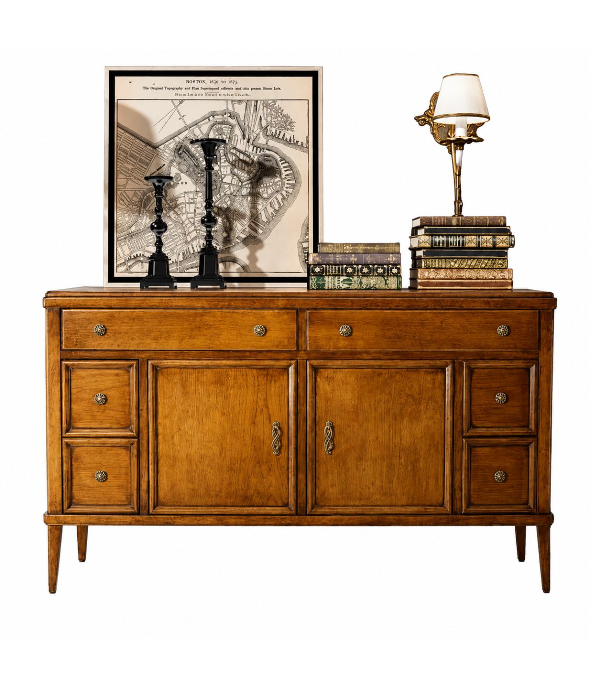 MADIA CREDENZA IN LEGNO 2 PORTE FINITURA BASSANO L.150 P.47 H.86