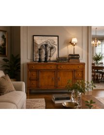 MADIA CREDENZA IN LEGNO 2 PORTE FINITURA BASSANO L.150 P.47 H.86