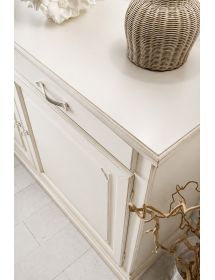 MADIA CREDENZA SHABBY IN LEGNO MASSELLO 2 PORTE 2 AVORIO L.124 P.52 H.97