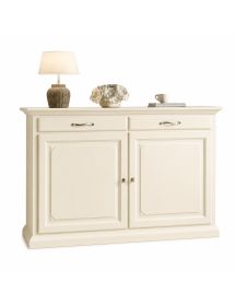MADIA CREDENZA SHABBY IN LEGNO MASSELLO 2 PORTE VARI COLORI L.172 P.52 H.110