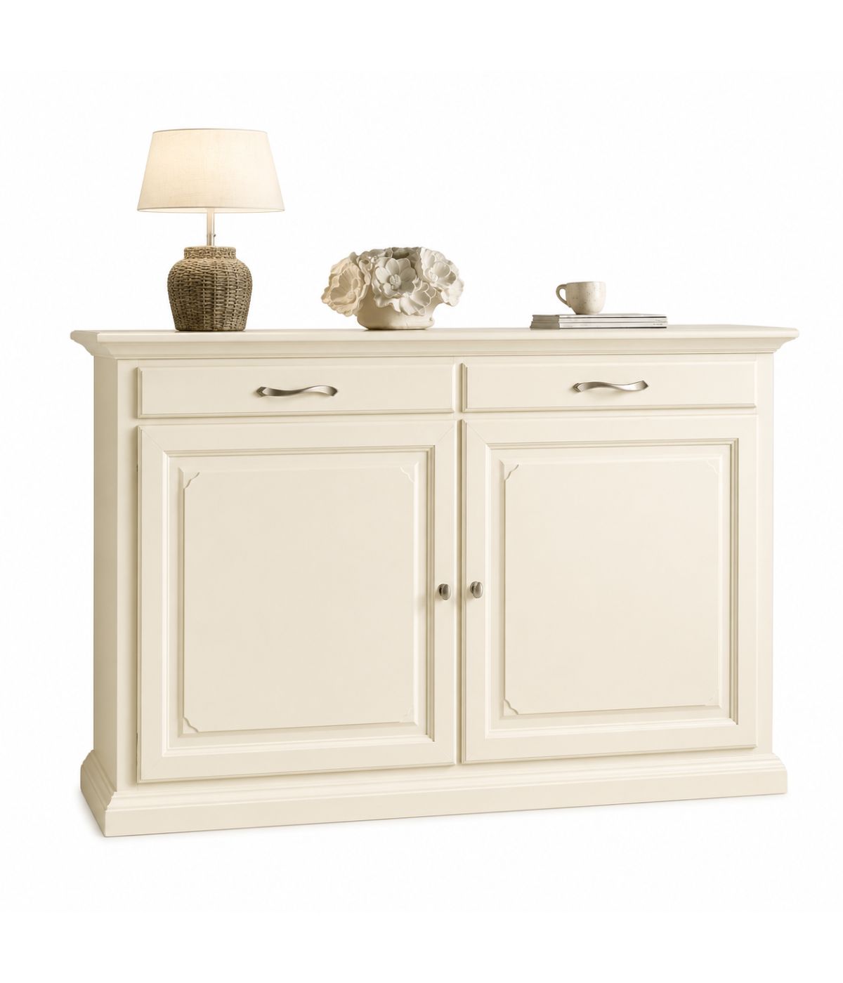 MADIA CREDENZA SHABBY IN LEGNO MASSELLO 2 PORTE VARI COLORI L.172 P.52 H.110