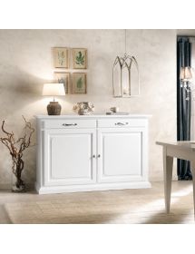 MADIA CREDENZA SHABBY IN LEGNO MASSELLO 2 PORTE VARI COLORI L.172 P.52 H.110