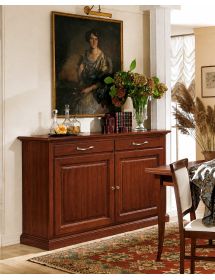 MADIA CREDENZA SHABBY IN LEGNO MASSELLO 2 PORTE VARI COLORI L.172 P.52 H.110