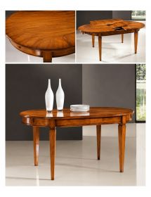 TAVOLO OVALE IN LEGNO ALLUNGABILE L.160 P.100 H.78