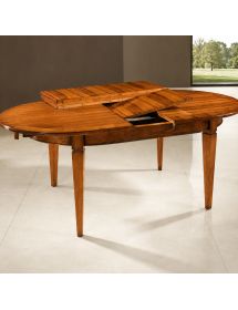 TAVOLO OVALE IN LEGNO ALLUNGABILE L.160 P.100 H.78