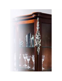 Vetrina 2 ante classica barocco Legno grezzo 145x50x203