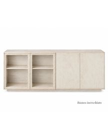 MADIA CREDENZA MODERNA IN LEGNO MASSELLO 4 ANTE VARI COLORI 240X48X88