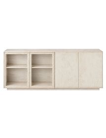 MADIA CREDENZA MODERNA IN LEGNO MASSELLO 4 ANTE VARI COLORI 240X48X88